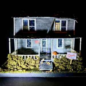 Michael Myers house- horror miniatures-miniature diorama-halloween 1978-Michael Myers art- horror diorama-horror house- halloween miniatures