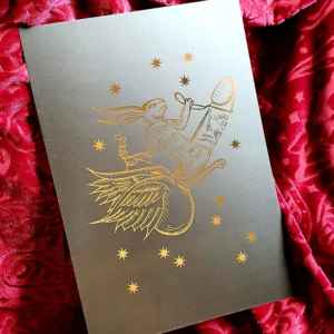Leporidae Mentula - foiled A5 bunny print