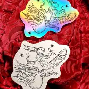 Leporidae Mentula bunny stickers - 2 options