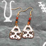 skull Planchette earrings