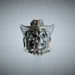 Skull gangster ring