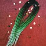 Synthetic dreadlocks green ombre