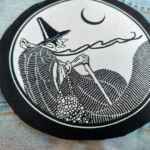 Crone Patch - Witch patch, magic patch, medieval illustration, pagan patches, occult patch, sew on patch, strega, wicca screen printed patch