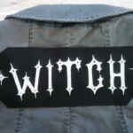 Witch Top Rocker Patch - feminist witch, witchcraft backpatch, wiccan large patch, occult backpatch, jacket patch, goth back patch