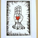 I.O.O.F Oddfellows Hand of Friendship - Lino Print - Limited Edition