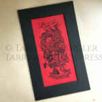 Season's Beatings in Black on Red - Limited Edition - Krampus Linoprint