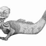 A print of an original pencil Drawing of the Horniman Museum Merman