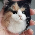 Bespoke Needle-felted Pet Portrait/Memento Mori