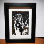 Prom Queen - framed papercut - hand-cut