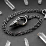 Handmade Bird Skull Pendant in Sterling Silver
