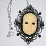 Doll face cameo necklace
