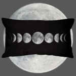 moon phases rectangular cushion cover