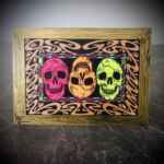 3 Skulls greeting card