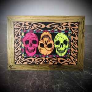 3 Skulls greeting card