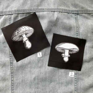 Mushroom Patch - fungi patch, toadstool, cute patch, goth patch, nature, witchy patch, punk patches for jackets, fungus, shroom