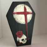 Mini coffin wall art - Halloween decoration -collectible macabre art - coffin 3/9 - Miss Red Rose