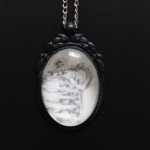 Skeleton Cameo Necklace - Featuring Original Drawing