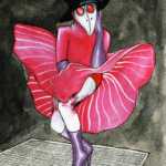 Marilyn Monroe Plague Doctor, original art