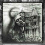 Haunted House Ghosts - Gothic Wall Decoration Art Print