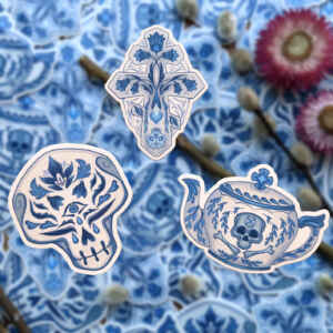 Pastel Goth Victorian vinyl sticker pack