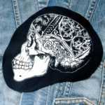 Skull Patch - horror patch, skeleton, anatomy, death, goth, witchy, sew on patch, punk patch, patches for jackets, memento mori