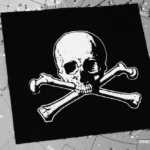 Skull and Crossbones Patch - pirate flag, horror patches, sea punk patch, skull patch, horror patch, poison patch, skeleton, jolly roger
