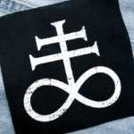 Occult Leviathan Cross Patch - cross of satan, punk patch, gothic patch, pagan patches, black metal jacket, black magick, sigils
