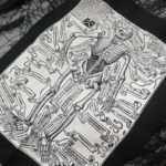 Skeleton Back Patch - black metal back patch, goth back patch, death metal, bones, skull, anatomy, black magic patch, medieval art, jacket