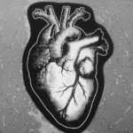 Anatomical Heart Back Patch - horror back patch, death metal patch, black patch, large patch, real heart patch, anatomy, occult horror patch