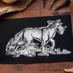 Wolf Patch - occult patch, mori patch, nu goth goth patch, pagan patches, witch patch black metal sew on patch, nature punk, forest style