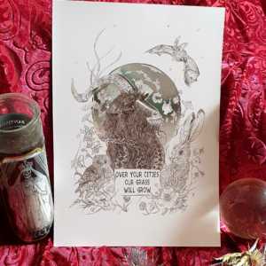 Over Your Cities Our Grass Will Grow A4 Foiled Print