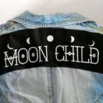 Moon Child Top Rocker Patch - witchy patch, wiccan present, queer witch, witchcraft, witch kit, wicca, moon patch, patch for jacket