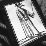 Plague Doctor Back Patch - black metal back patch, goth back patch, heavy metal patch, death metal patches, black magic patch, medieval art
