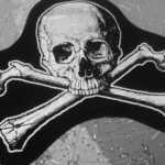 Skull and Crossbones Back Patch - pirate back patch, sea punk patch, skull patch, horror patch, poison patch, skeleton for jacket