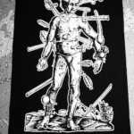 Pain Back Patch - black metal back patch, goth back patch, heavy metal patch, death metal patches, black magic patch, medieval art wound man
