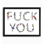 F*ck You 2020 - Hand drawn floral calligraphy, wild flowers, profanity wall art, Flower Print, recycled print, eco friendly art A3