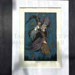 La Bruja - Full Colour - Limited Edition Hand-Painted Witch Linoprint