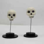 Fuzzy Skull Brooch