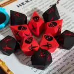Handmade Faux Stone Dice Set - for Vampire the Masquerade, attribute and hunger dice.