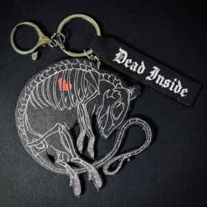 Dead Inside Rat Keyring