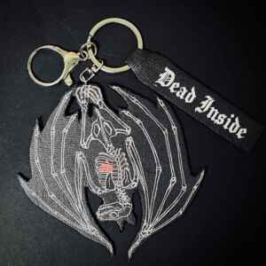 Dead Inside Bat Keyring