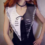 Broken Doll Collar Large in Black & White