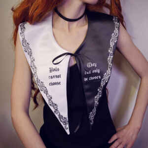 Broken Doll Collar Large in Black & White