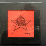 Granny Mann's Friend - Witch Lino Print - Black on Red - Limited Edition