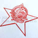 Granny Mann's Friend - Witch Red Lino Print - Limited Edition