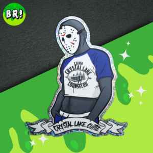 Jason Voorhees - Friday 13th "Crystal Lake Cutie" Pin-Up Glitter Vinyl Sticker