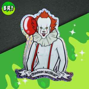 Pennywise - IT "Stormdrain Sweetheart" Pin-Up Glitter Vinyl Sticker