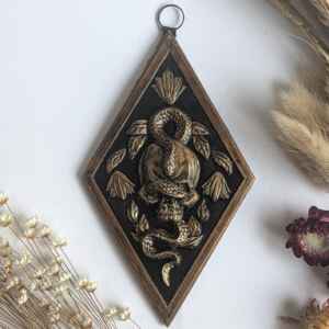 Snake and Skull Hanging Decoration, Gothic Home Decor, Goth Occult Gift
