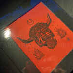 The Dorset Ooser - Ltd. Ed. Lino Print - Black on Red