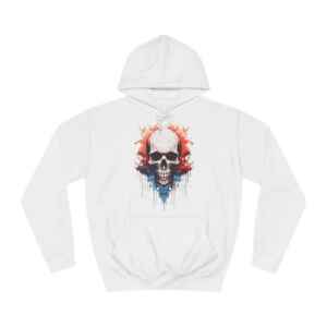 Skull Watercolour Painting Hoodie